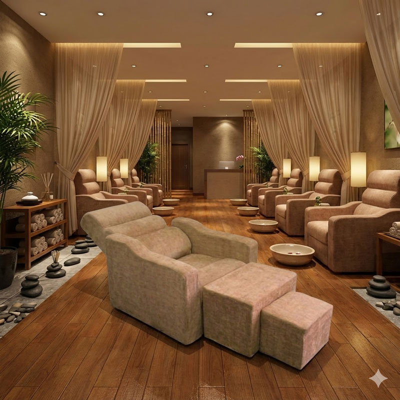 Ghế Massage Chân Nâng Hạ Cơ FM-27